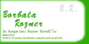 borbala rozner business card